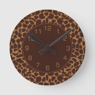 Horloge Ronde Girafe Skin Print Pattern