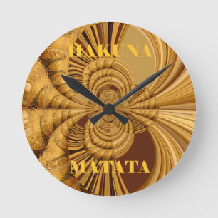 Horloge Ronde Giraffe Safari Hakuna Matata tissé souvenir art