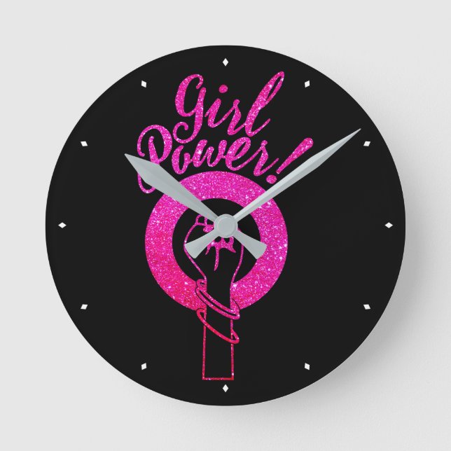 Horloge ronde Girl Power (Recto)