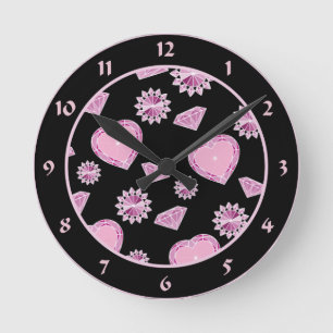 Horloge Ronde Girlie Bling