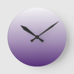 Horloge Ronde Girly Chic minimaliste ombre lilas lavande violet