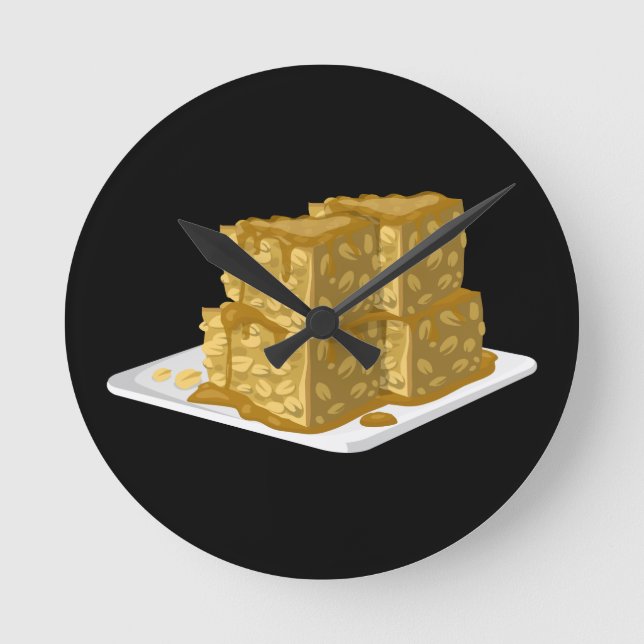 Horloge Ronde Glitch Food avoine gâteau (Recto)