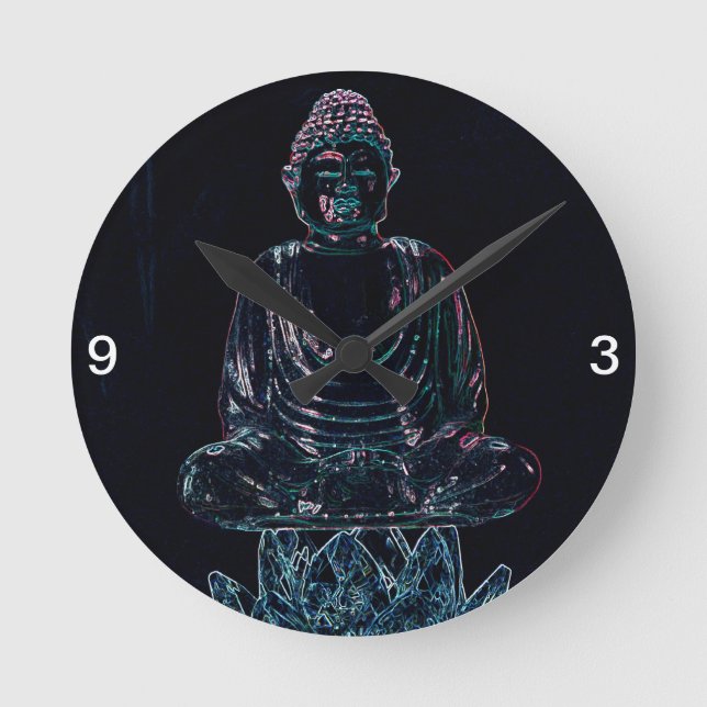 Horloge Ronde Glowing Buddha (Recto)