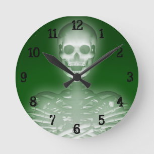 Horloge Ronde Glowing Skeleton