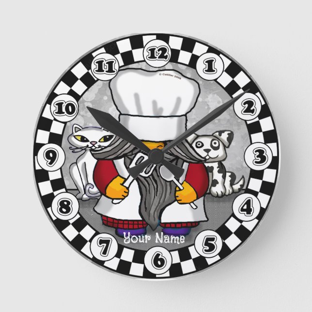 Horloge Ronde Gnome chef  (Recto)