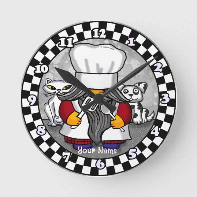 Horloge Ronde Gnome de chef  (Recto)