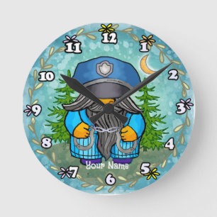 Horloge Ronde Gnome de la police
