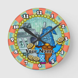 Horloge Ronde Gnome des machines à sous gagnant