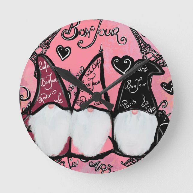 HORLOGE RONDE  GNOMES        (Recto)