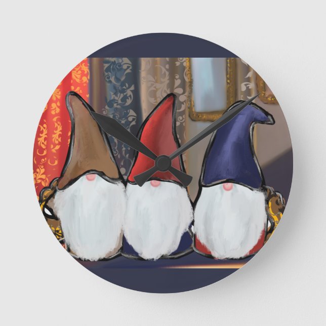 HORLOGE RONDE  GNOMES       (Recto)