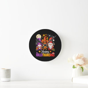 Horloge Ronde Gnomes de HalloMerciMas joyeux