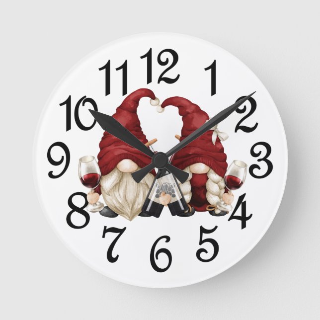 Horloge Ronde Gnomes de l'heure du vin (Recto)