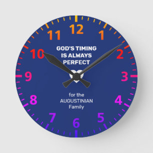 Horloge Ronde GOD'S TIMING ALWAYS PERFECT Blue