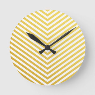 Horloge Ronde Gold chevron