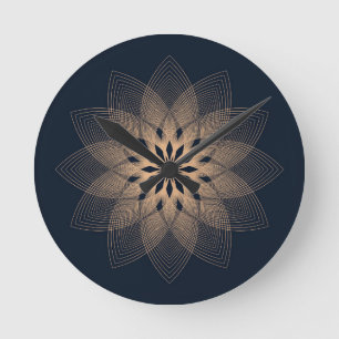 Horloge Ronde Golden Mandala Large Clock