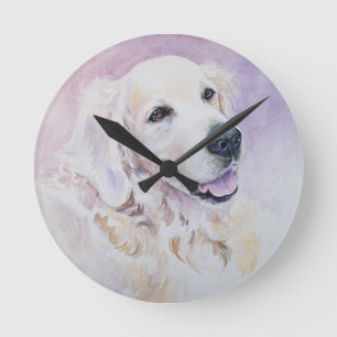 Horloge Ronde Golden retriever