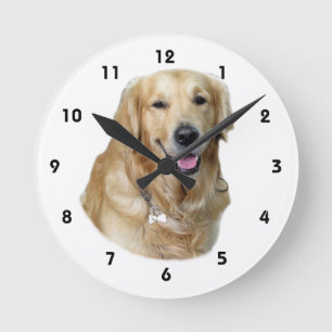 Horloge Ronde Golden Retriever dog photo