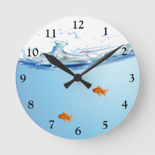 Horloge Ronde Goldfish under water aquarium