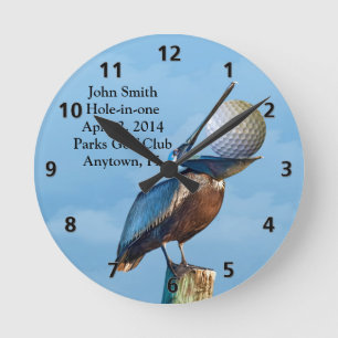 Horloge Ronde Golf Trou-dans-un la commémoration personnalisabl