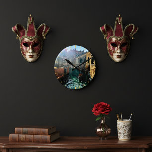 Horloge Ronde Gondole des canaux de Venise Photo d'architecture