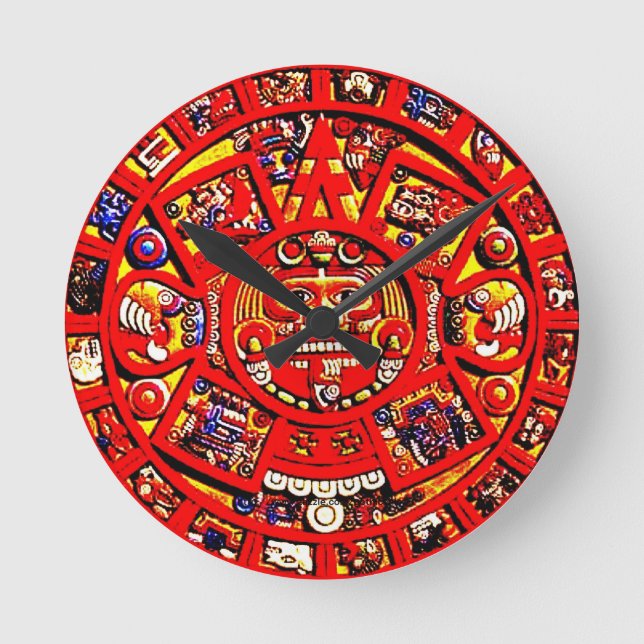 Horloge Ronde Gothicchicz Mayan Calendar Wall Clock (Recto)