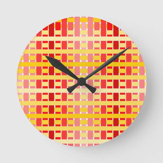 Horloge Ronde Gradient Plaid  (Recto)