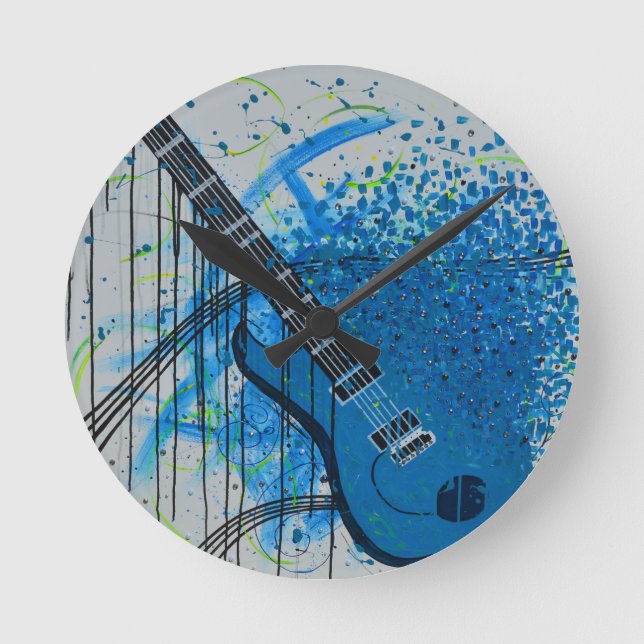 Horloge Ronde Graffiti Guitar (Recto)