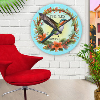 Horloge Ronde Grand-mère de colibri