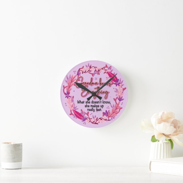 Horloge Ronde Grand-mère sait tout (Maison)