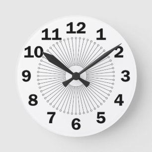 Horloge Ronde grand nombre cercle secondes