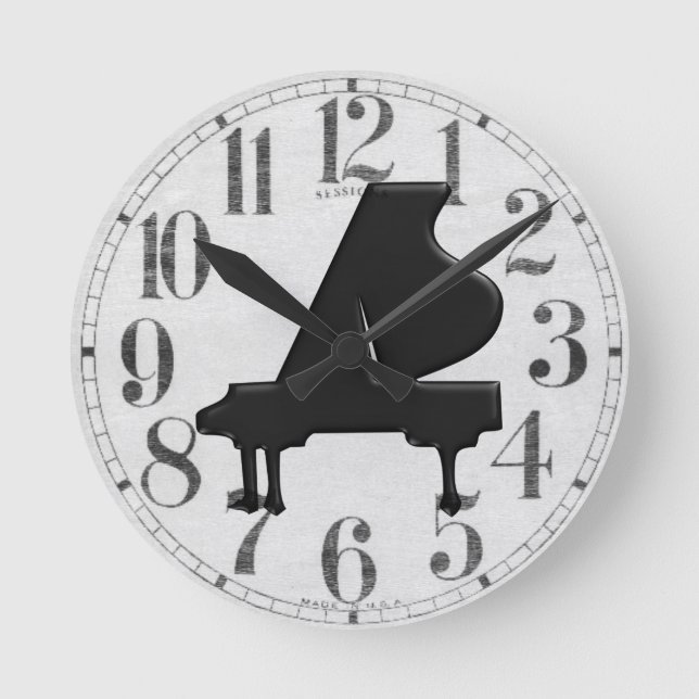 Horloge Ronde Grand Piano (Recto)