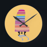 Horloge Ronde Grand piano du Colorful<br><div class="desc">Colorful grand piano playing music | Meg Takamura | AssetID : 106630515</div>