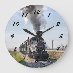 Horloge Ronde Grande boucle de la locomotive