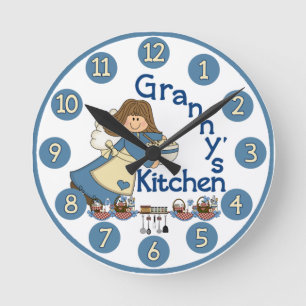 Horloge Ronde Granny’s Kitchen Wall Clock  