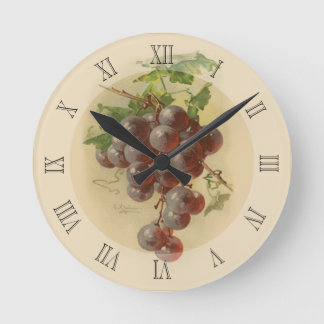 Horloge Ronde Grapes de vintage