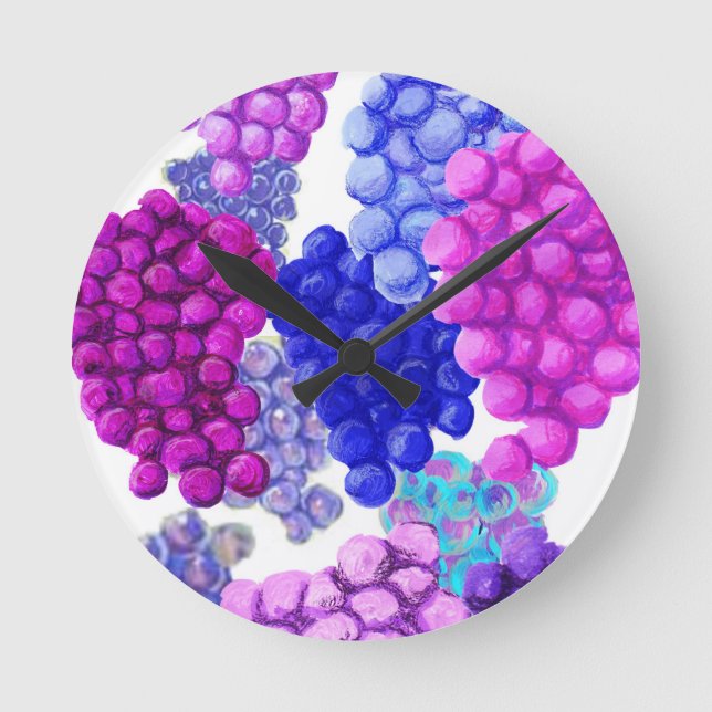 Horloge Ronde Grapes Wall Clock (Recto)
