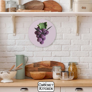 Horloge Ronde Graphe à crochet chic minimaliste violet cool