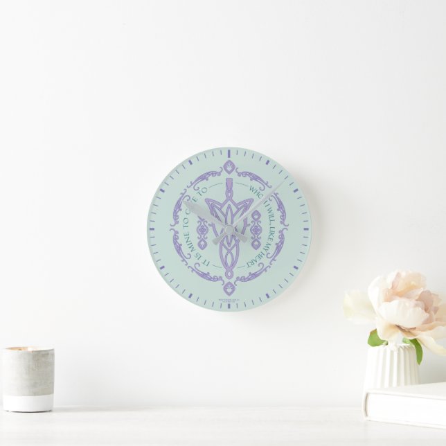 Horloge Ronde Graphique de citation ARWEN™ Evenstar (Maison)