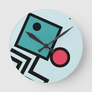 Horloge Ronde Graphiques abstraits de style d'art de bruit de