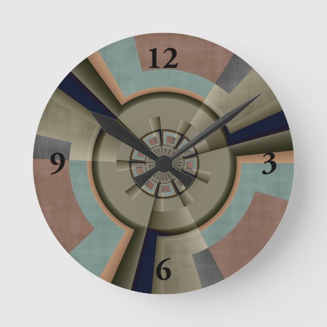 Horloge Ronde Graphisme d'art fractal de l'harmonie des couleurs (Recto)