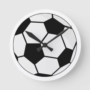 Horloge Ronde Graphisme de ballon de football classique Fan de s
