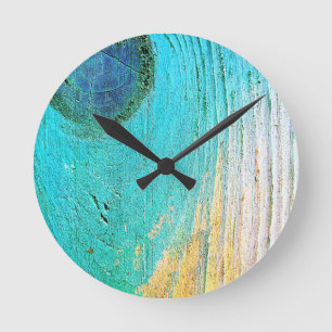 Horloge Ronde Graphite Abstrait Antique Junk Style Fashion Art S