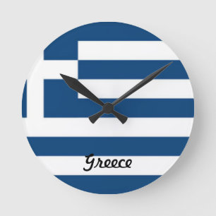Horloge Ronde Greece flag wall clock
