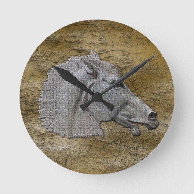 Horloge Ronde Greek Mythology Classical Horse (Recto)