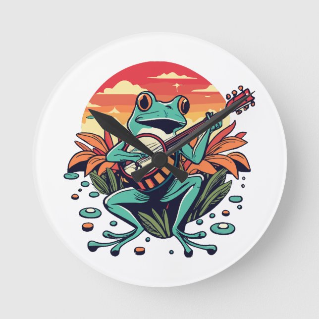 Horloge Ronde Grenouille banjo (Recto)