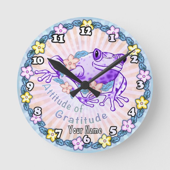 Horloge Ronde Grenouille de gratitude (Recto)