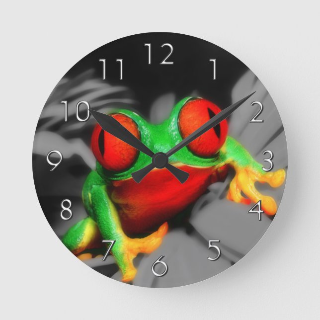 Horloge Ronde Grenouille Insecte-Eyed (Recto)