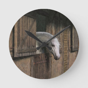 Horloge Ronde Grey Horse