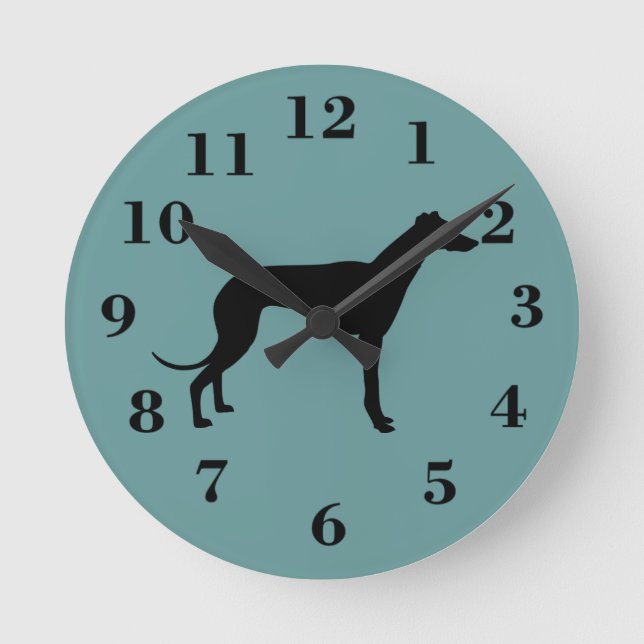 Horloge Ronde greyhound dog clock (Recto)