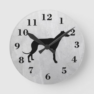 Horloge Ronde greyhound dog clock
